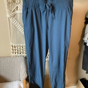 Steel blue lightweight activewear pants